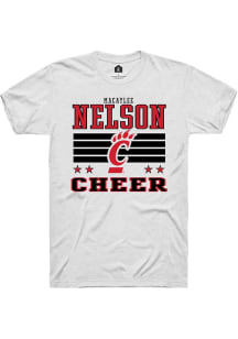 Macaylee Nelson Cincinnati Bearcats White NIL Striped Short Sleeve Player T Shirt