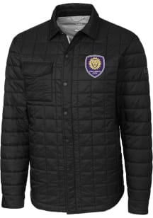 Cutter and Buck Orlando City SC Mens Black Rainier PrimaLoft Quilted Big and Tall Lined Jacket