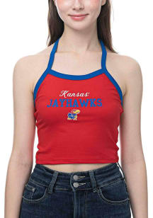 Kansas Jayhawks Womens Red Halter Tank Top