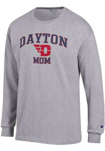 Champion Dayton Flyers Grey Mom Jersey Long Sleeve T Shirt