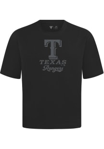 Levelwear Texas Rangers Black Signature Knit Shadow Surge Short Sleeve Fashion T Shirt