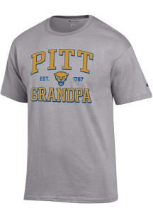 Champion Pitt Panthers Grey Est. Date Grandpa Jersey Short Sleeve T Shirt