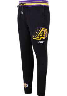 Pro Standard Los Angeles Lakers Mens Black Mash Up Retro Fashion Sweatpants