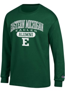 Champion Eastern Michigan Eagles Green Pill Box Alumni Jersey Long Sleeve T Shirt