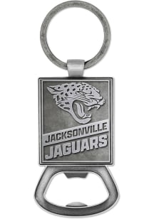 Jacksonville Jaguars Double Sided Pewter Bottle Opener Keychain - Grey