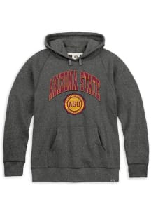 Rally Arizona State Sun Devils Mens Black Heather Triblend Arch Seal Fashion Hood