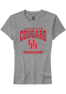Summit Sportswear Houston Cougars Womens Grey Soccer Short Sleeve T-Shirt