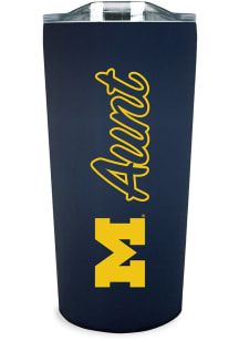 Michigan Wolverines 18oz Aunt Soft Touch Stainless Steel Tumbler - Navy Blue