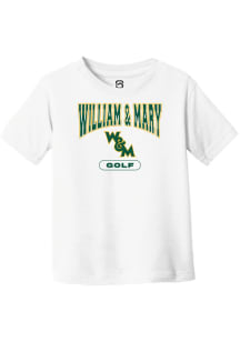 Summit Sportswear William & Mary Tribe Youth White Golf Short Sleeve T-Shirt