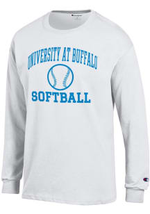 Champion Buffalo Bulls White Softball Jersey Long Sleeve T Shirt