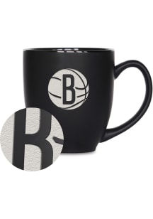 Brooklyn Nets Primary Bistro Ceramic Mug - Black