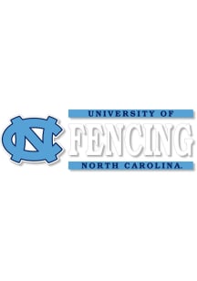 North Carolina Tar Heels 6x2 Fencing Auto Decal - Light Blue