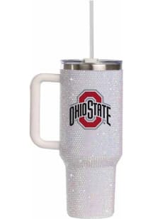 The Memory Company Ohio State Buckeyes 34oz White Bling Stainless Steel Tumbler - White
