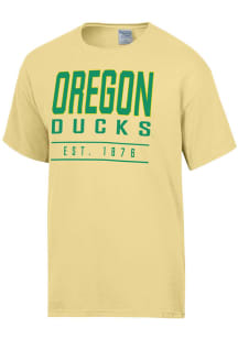 Gear For Sports Oregon Ducks Womens Gold Short Est. Date Garment Dyed Short Sleeve T-Shirt
