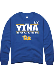 Adoo Yina Pitt Panthers Mens Blue NIL Stacked Box Player Crew