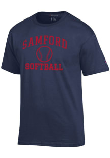 Champion Samford University Bulldogs Navy Blue Softball Jersey Short Sleeve T Shirt
