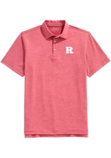 Rutgers Scarlet Knights Mens Red St. Jean Stripe Short Sleeve Fashion Polo