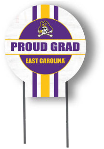 East Carolina Pirates KH Sports Fan Grad graduation graphic Yard Sign - White