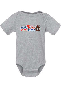 Summit Sportswear Rochester Red Wings Baby Grey Primary Copa Short Sleeve One Piece