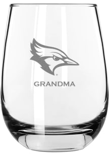 Creighton Bluejays Grandma 15oz Stemless Wine Glass - White