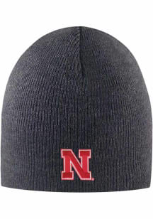 LogoFit Nebraska Cornhuskers Charcoal Everest Beanie Mens Knit Hat