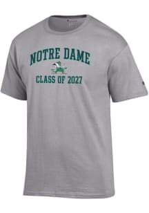 Champion Notre Dame Fighting Irish Grey Font Class of 2027 Jersey Short Sleeve T Shirt
