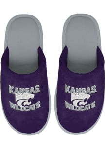 K-State Wildcats Wordmark Stacked Big Logo Mens Slippers