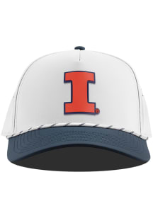 Branded Bills Illinois Fighting Illini Curved 5 Panel Rope Adjustable Hat - White