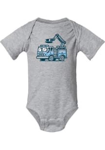 Summit Sportswear Chapel Hill Baby Grey Blue Firetruck Short Sleeve One Piece