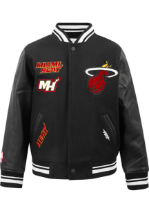 Pro Standard Miami Heat Youth Black Retro Classics Heavy Weight Jacket