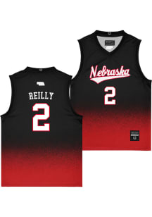 Bergen Reilly  Campus Ink Nebraska Cornhuskers Youth NIL Red Basketball Jersey