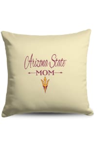 Arizona State Sun Devils Mom 18x18 Throw Pillow - White