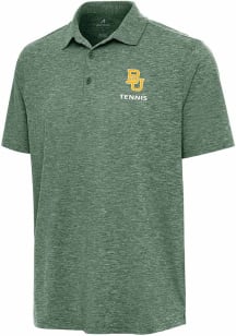 Antigua Baylor Bears Mens Green Tennis Par 3 Short Sleeve Polo