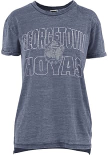 Pressbox Georgetown Hoyas Womens Navy Blue Maxine Short Sleeve T-Shirt