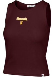 47 Minnesota Golden Gophers Womens Maroon Straight Cut Tank Top