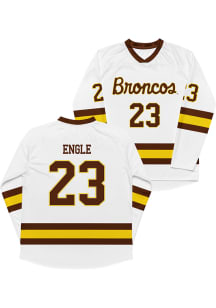Edison Engle  Western Michigan Broncos Mens White NIL Baseball Jersey