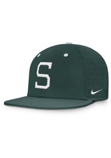 Nike Michigan State Spartans Mens Green Dugout True Aero Bill Fitted Hat