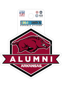 Arkansas Razorbacks 3" Alumni Durable Stickers - Red