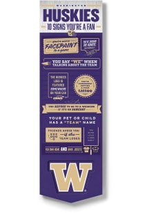 Washington Huskies Wall Art Sign - Purple