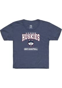 Summit Sportswear UConn Huskies Youth Navy Blue Men's Basketball Short Sleeve T-Shirt
