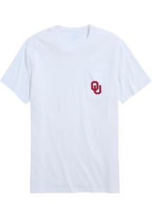Vineyard Vines Oklahoma Sooners White Cap PKT Short Sleeve T Shirt