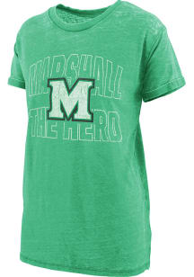 Pressbox Marshall Thundering Herd Womens Kelly Green Boyfriend Short Sleeve T-Shirt