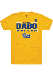 Mariama Dabo Pitt Panthers Gold NIL Stacked Box Short Sleeve Player T Shirt