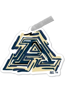 Akron Zips Justin Patton Logo Ornament - Navy Blue