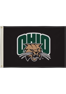 Ohio Bobcats 2' x 3' Silk Screen Grommet Flag - Black