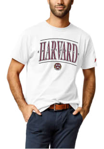 Harvard Crimson White Arched Team Name Short Sleeve T Shirt