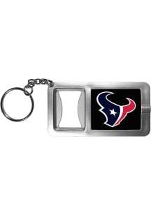 Houston Texans Flashlight Bottle Opener Keychain - Silver