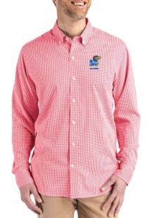 Cutter and Buck Kansas Jayhawks Mens Red Alumni Skyline Long Sleeve Dress Shirt
