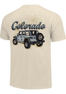 Colorado Buffaloes Womens Ivory Beachside Jeep Dog Short Sleeve T-Shirt