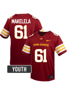Benjamin Makelela Iowa State Cyclones Youth Cardinal Red Nike NIL Name And Number Football Jersey